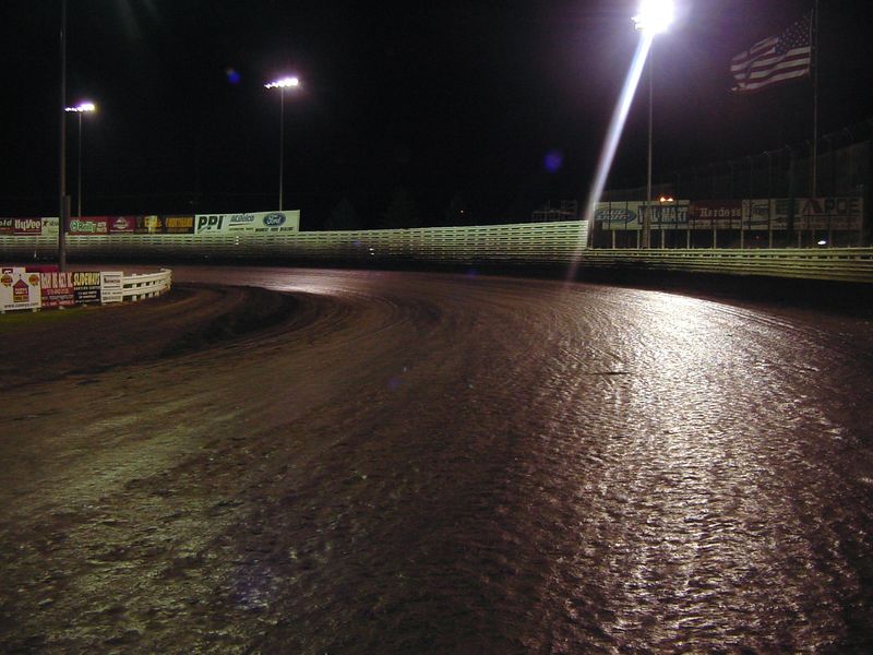 Turn one at Knoxville Speedway